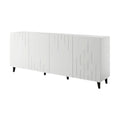 **Buffet blanc moderne avec motifs géométriques**