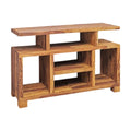 **Meuble de rangement en bois massif avec étagères ouvertes**