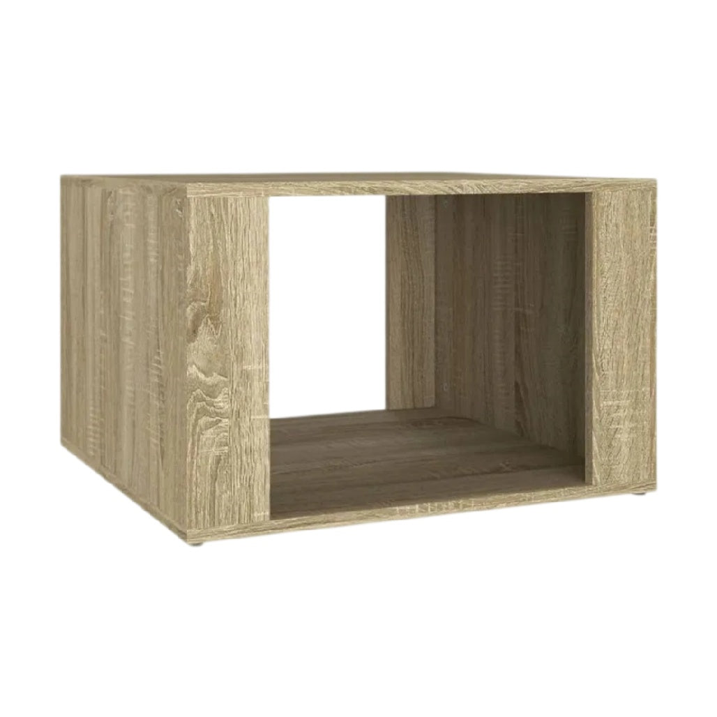 **Cube de rangement en bois avec compartiment ouvert**