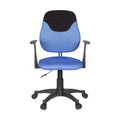 **Chaise de bureau ergonomique en tissu bleu avec accoudoirs**